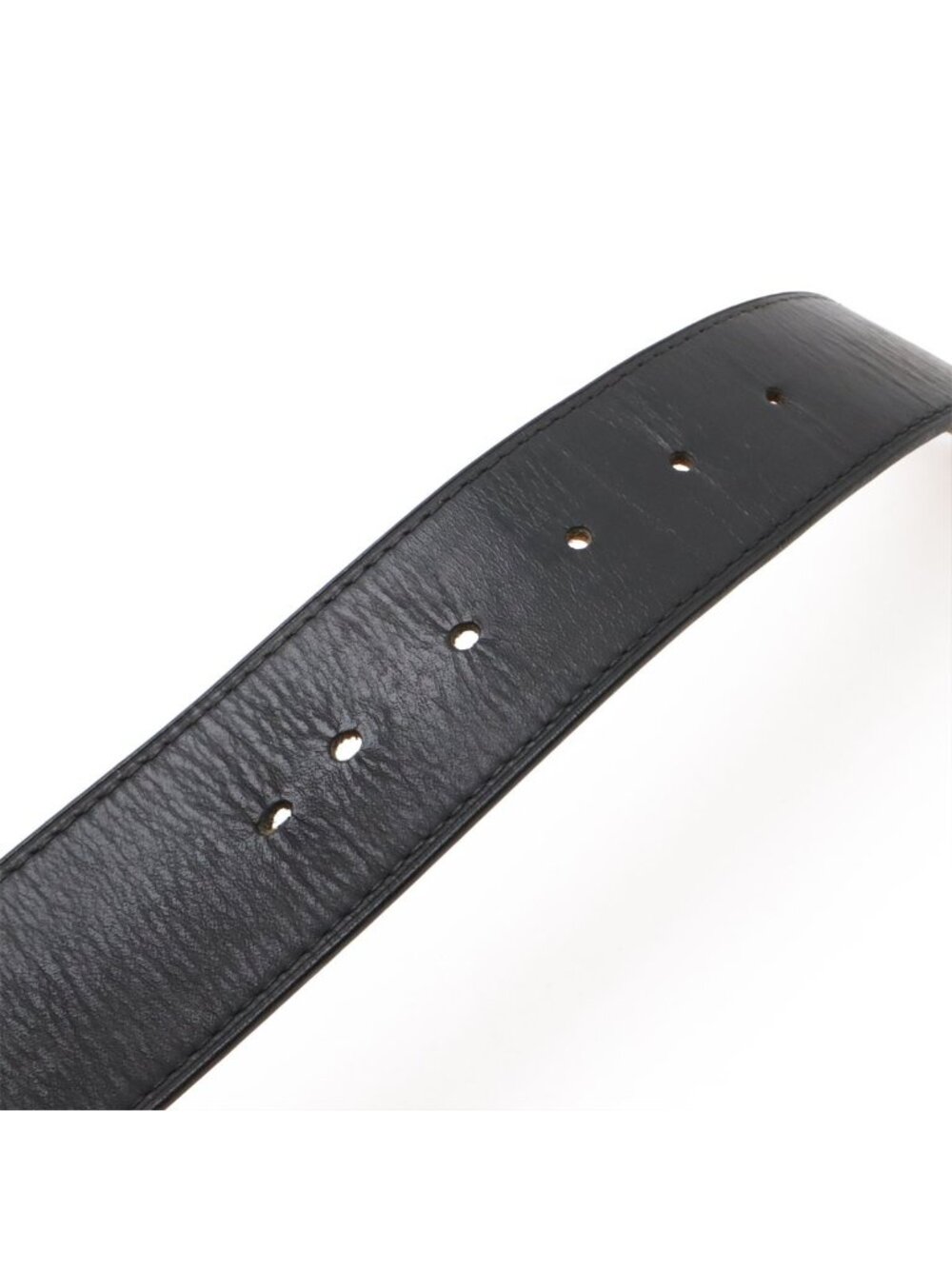 Louis Vuitton Ceinture Jeans Belt Leather Noir Black Silver 90 - Picture 6 of 9